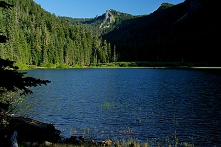 Looking toward Hunts Cove from Pamelia Lake